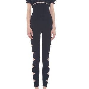 NORMA KAMALI HIGH WAIST ALLIGATOR CUTOUT LEGGING
